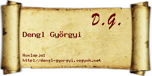 Dengl Györgyi névjegykártya